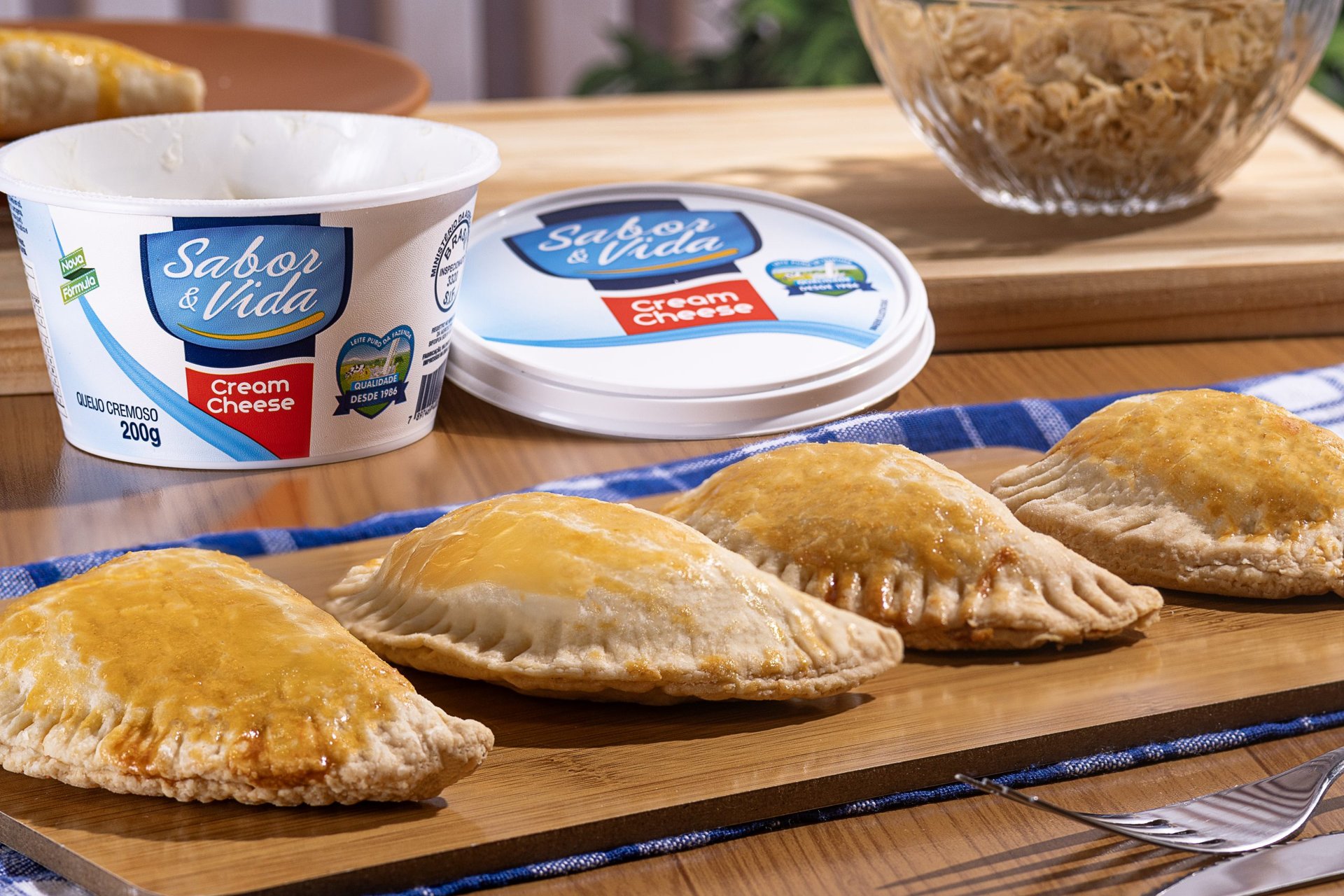 Cream cheese Sabor & Vida em pastel de forno