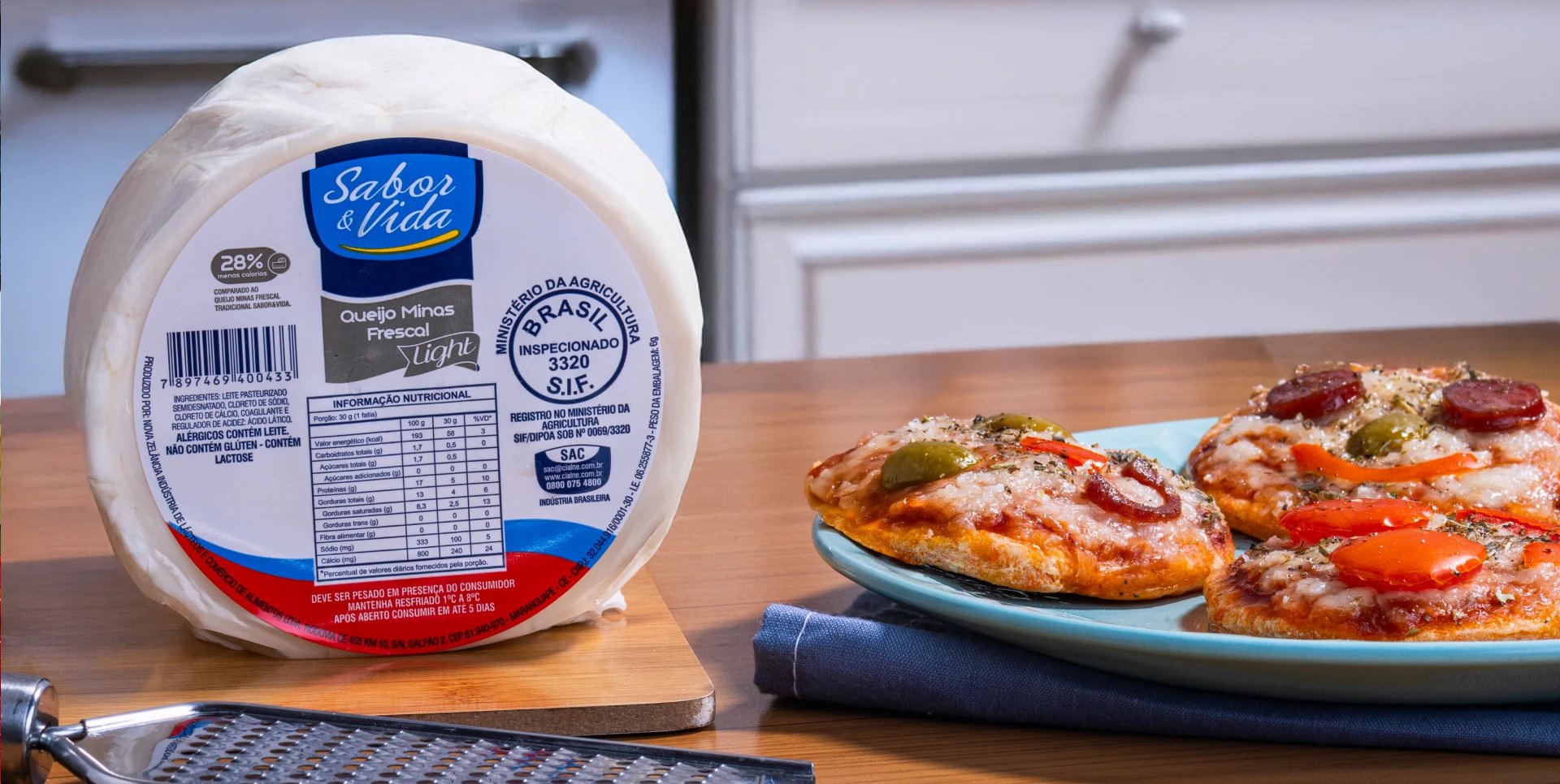 Queijo minas frescal Sabor & Vida em receita